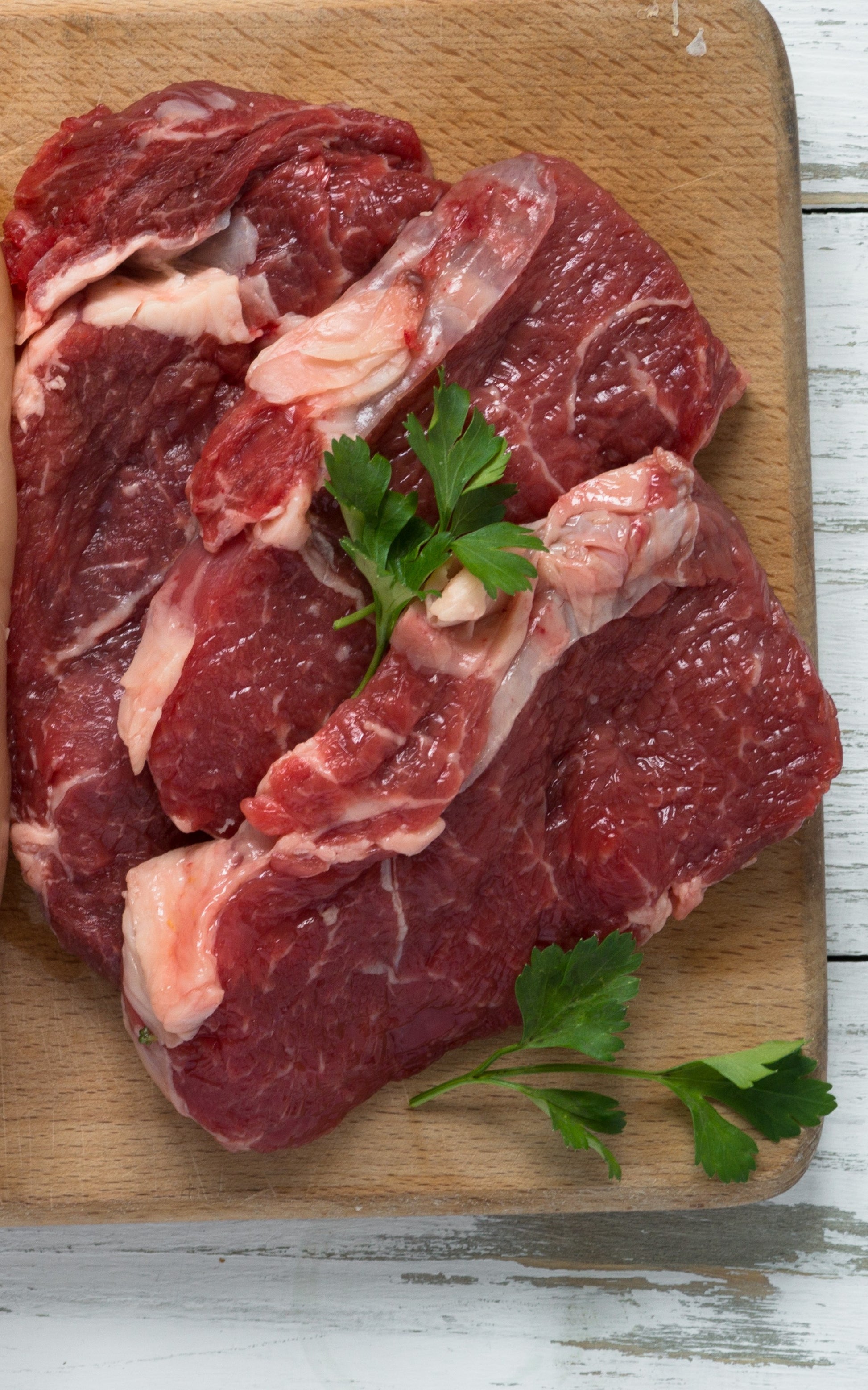 Piezas de carne asar