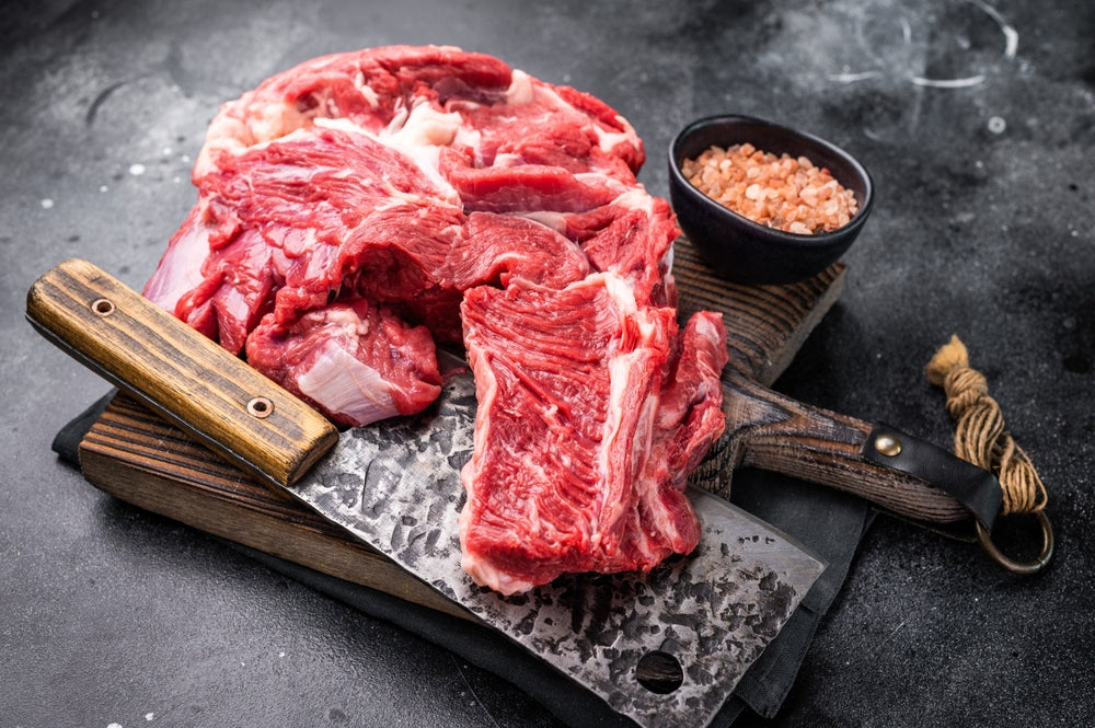 Piezas de carne asar