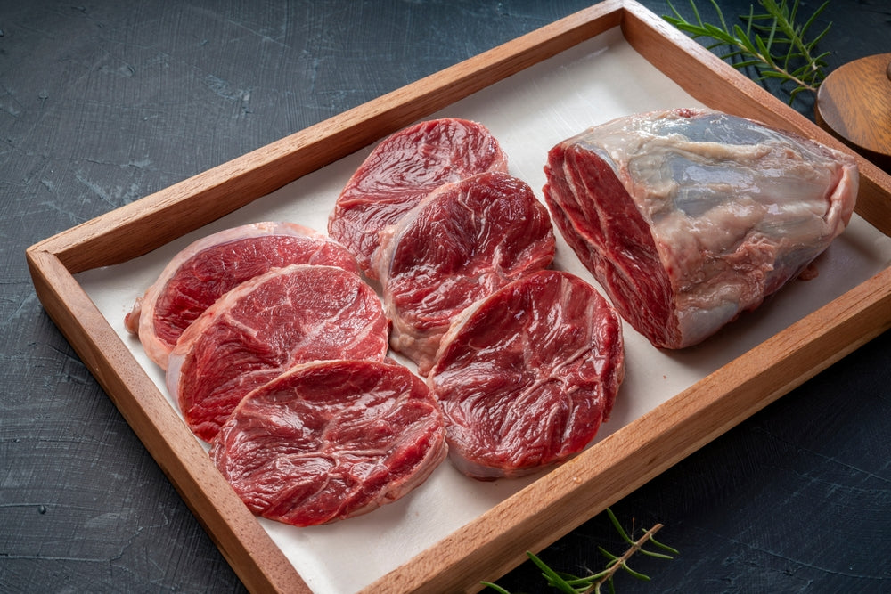 Piezas de carne asar